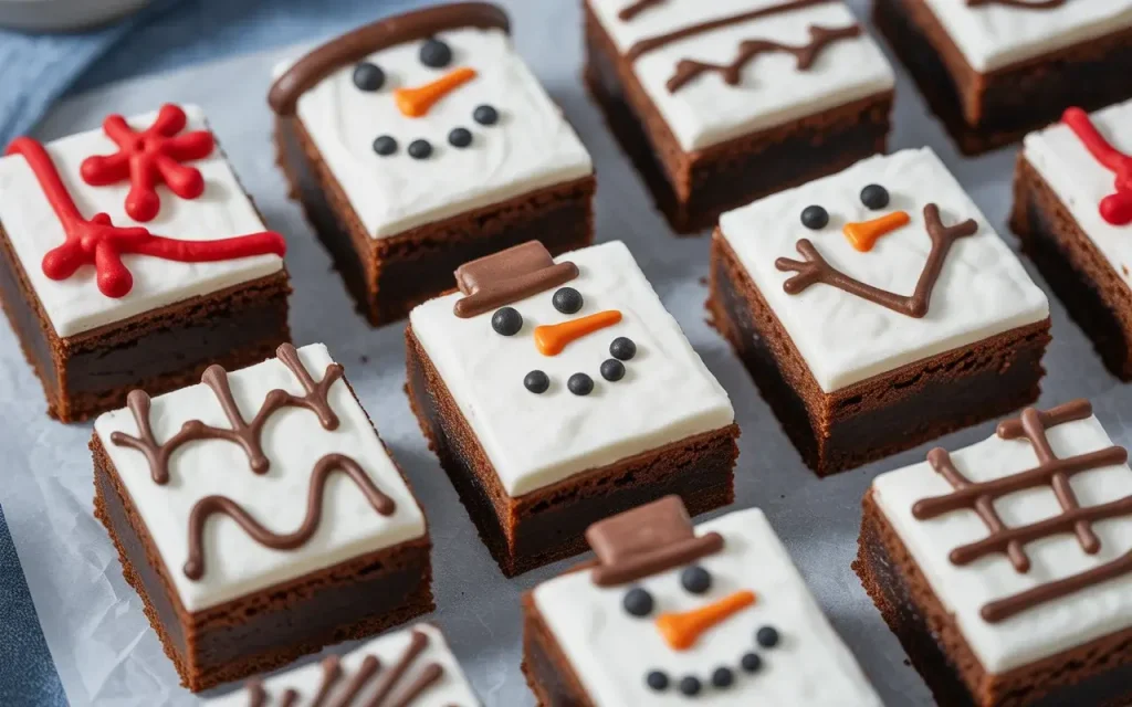 Snowman Brownies
