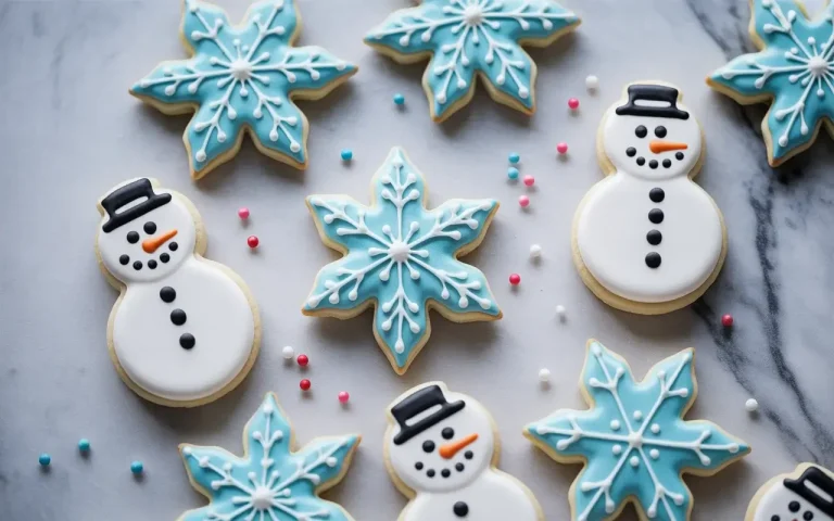 Snowman Snowflake Cookies