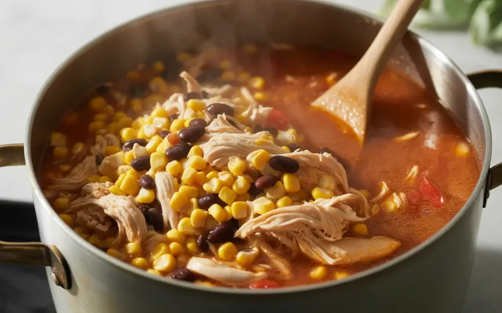 Step 7: Add Corn and Finishing Ingredients