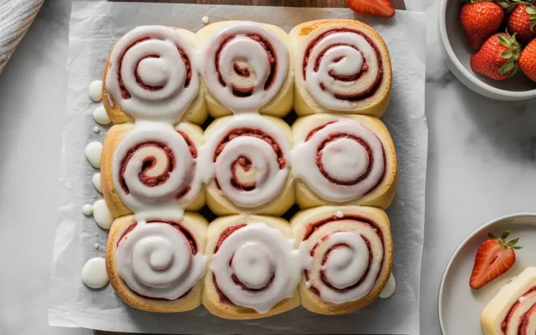 Strawberry Cheesecake Cinnamon Rolls – Soft, Sweet & Irresistible