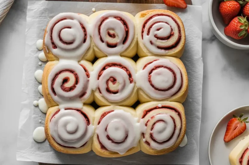 Strawberry Cheesecake Cinnamon Rolls – Soft, Sweet & Irresistible