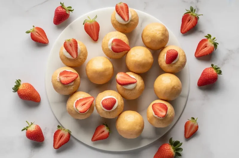 Strawberry Cheesecake Donut Holes