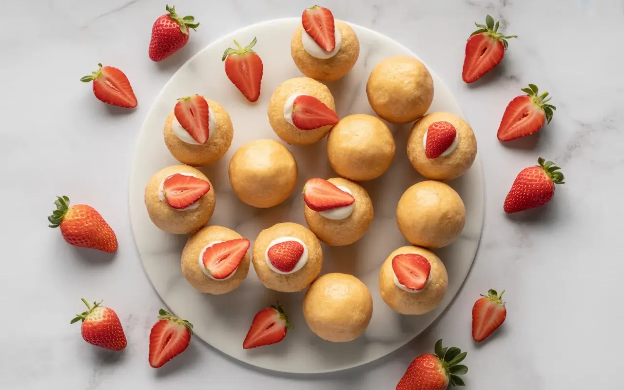 Strawberry Cheesecake Donut HolesStrawberry Cheesecake Donut Holes