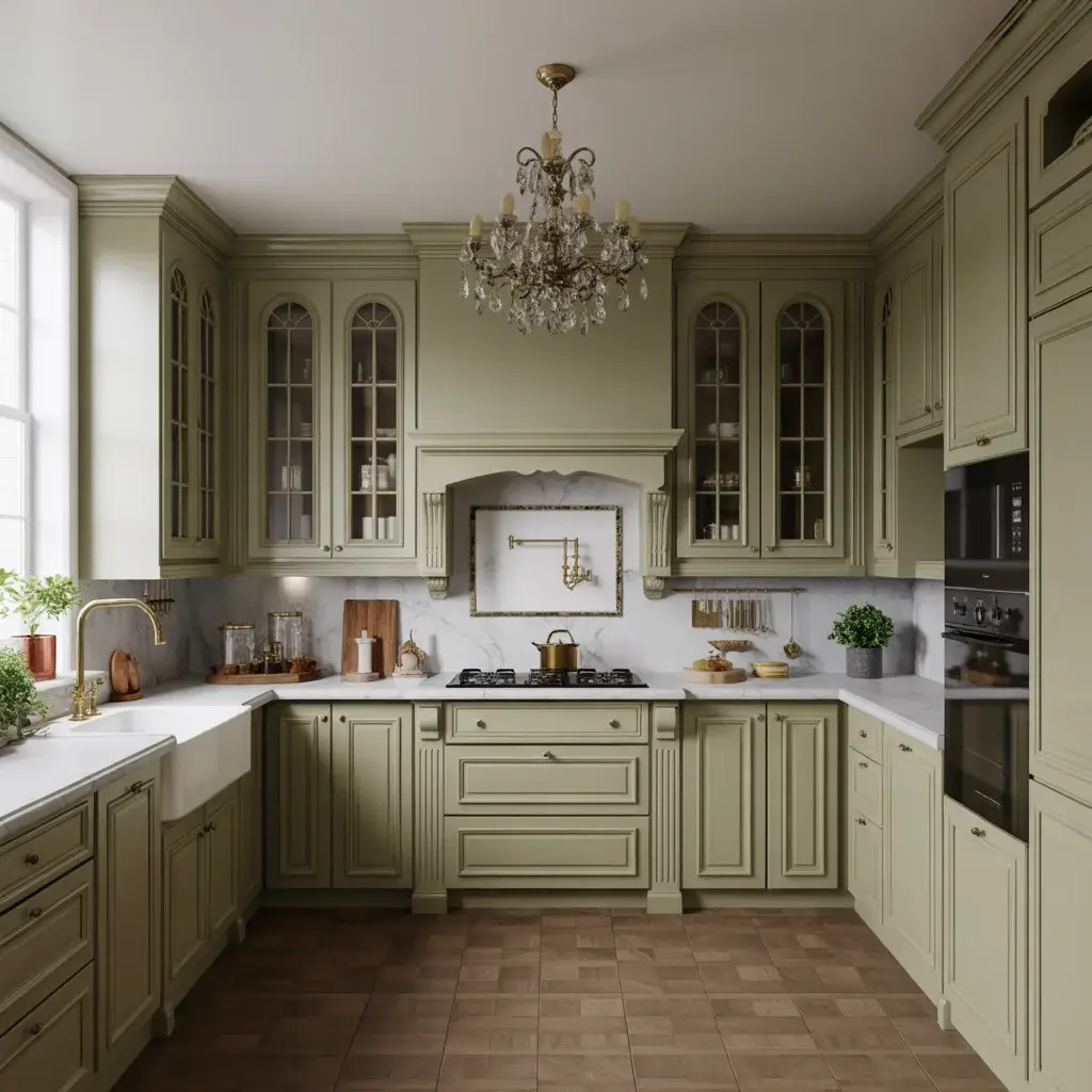 Traditional Green Kitchen Designs