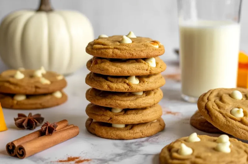 White Chocolate Pumpkin Spice Ginger Cookies