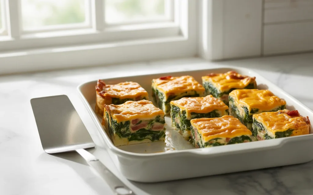 16. Bacon Cheddar Spinach Squares