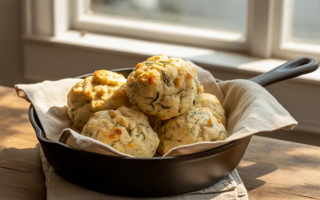 17. Herb Garlic Sourdough Discard Drop Biscuits