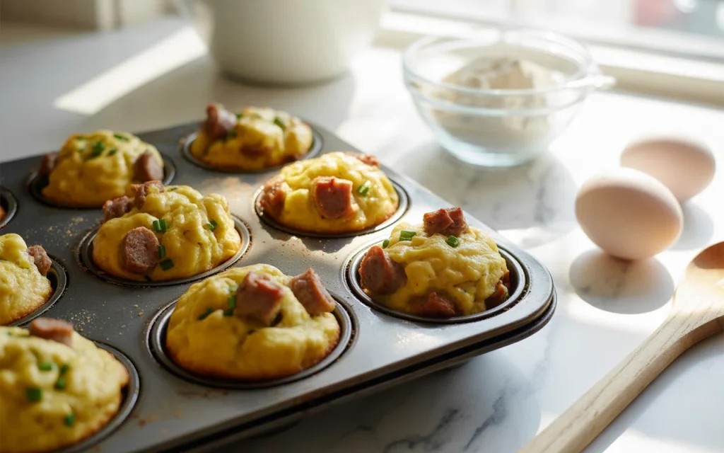 22. Savory Sausage Breakfast Muffins: Easy 4-Ingredient Recipe