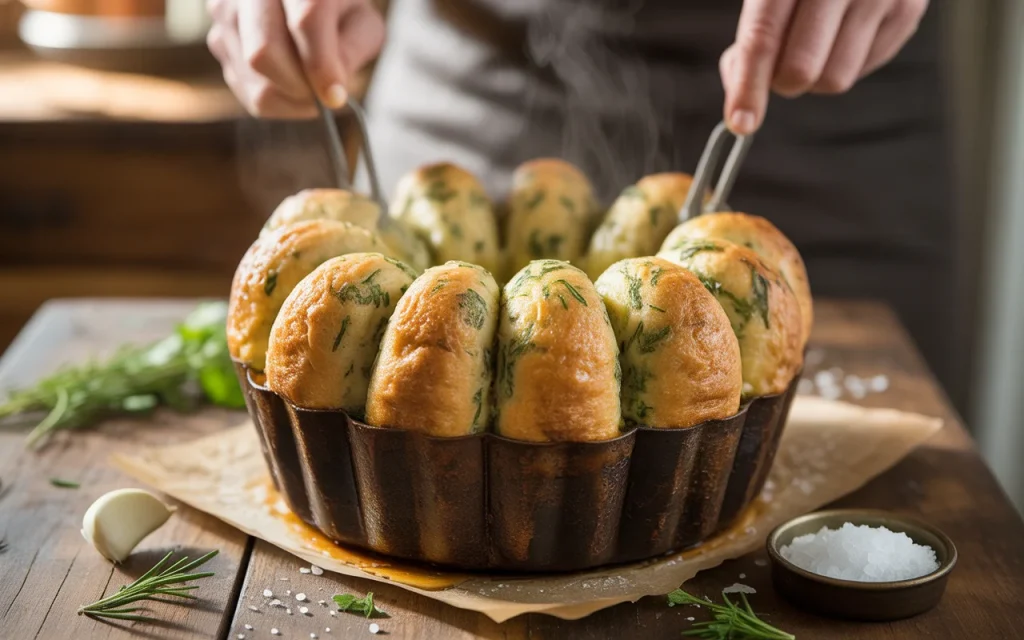 23. Sourdough Discard Garlic Herb Monkey Bread