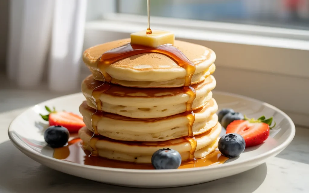 26. Fluffy Vanilla Milk Pancakes Recipe