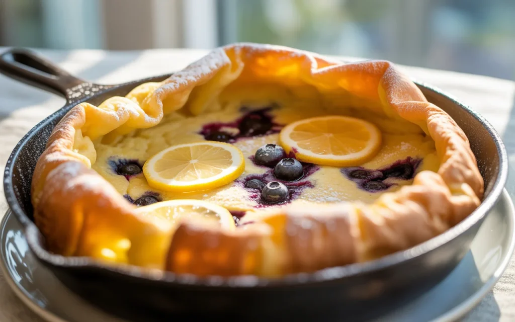 32. Lemon Blueberry Dutch Baby: The Ultimate Brunch Show-Stopper