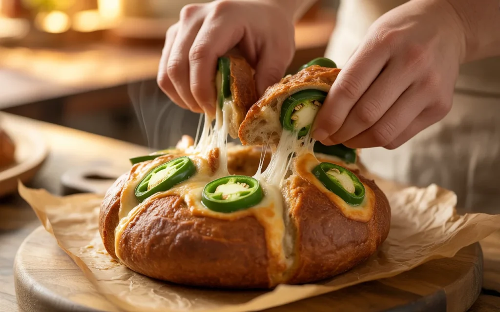 9. Sourdough Jalapeño Popper Bread