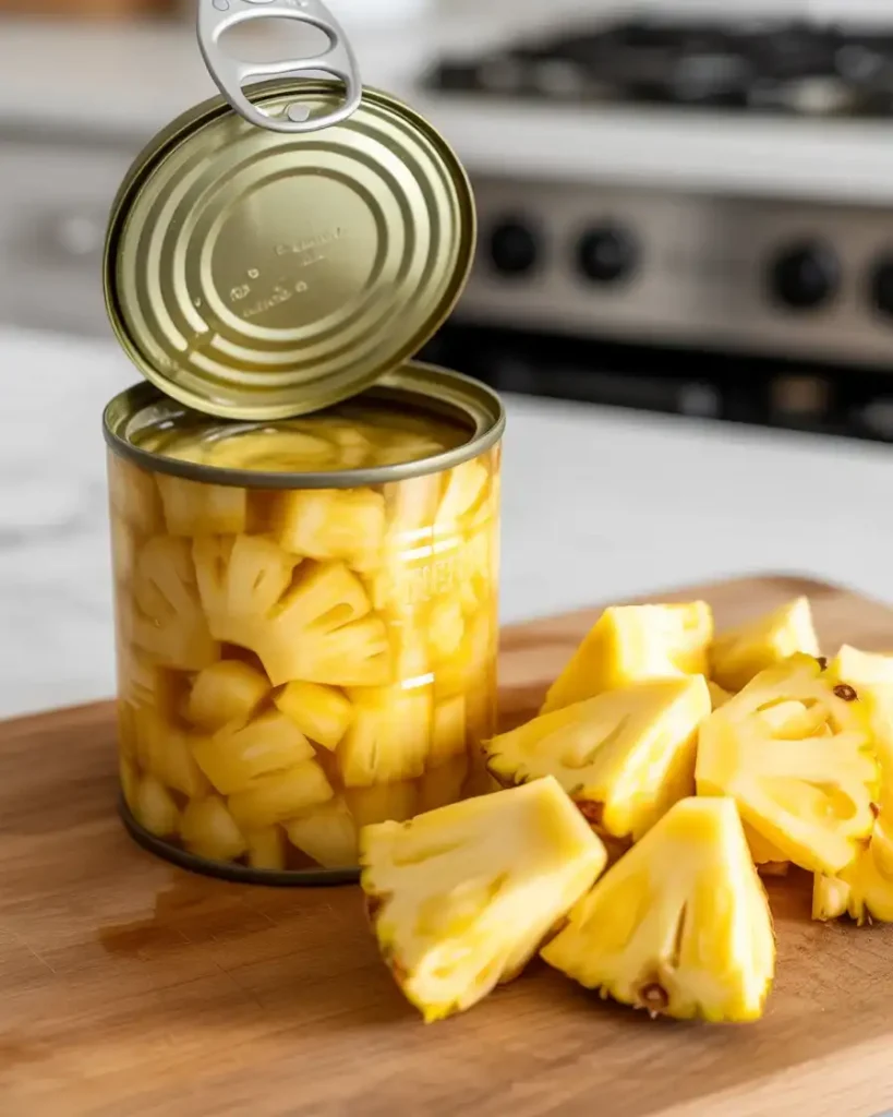 Canned pineapple produces better texture than fresh in baked cakes