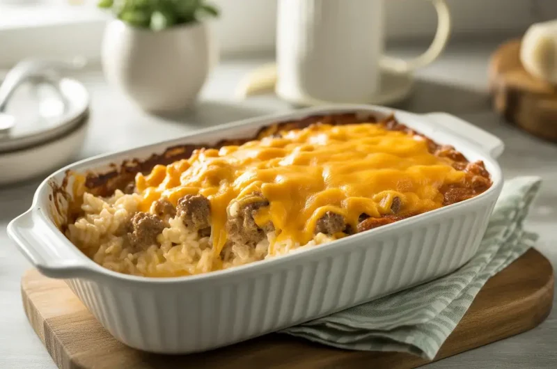 Cheesy Hamburger Rice Casserole: Easy One-Pot Comfort Food