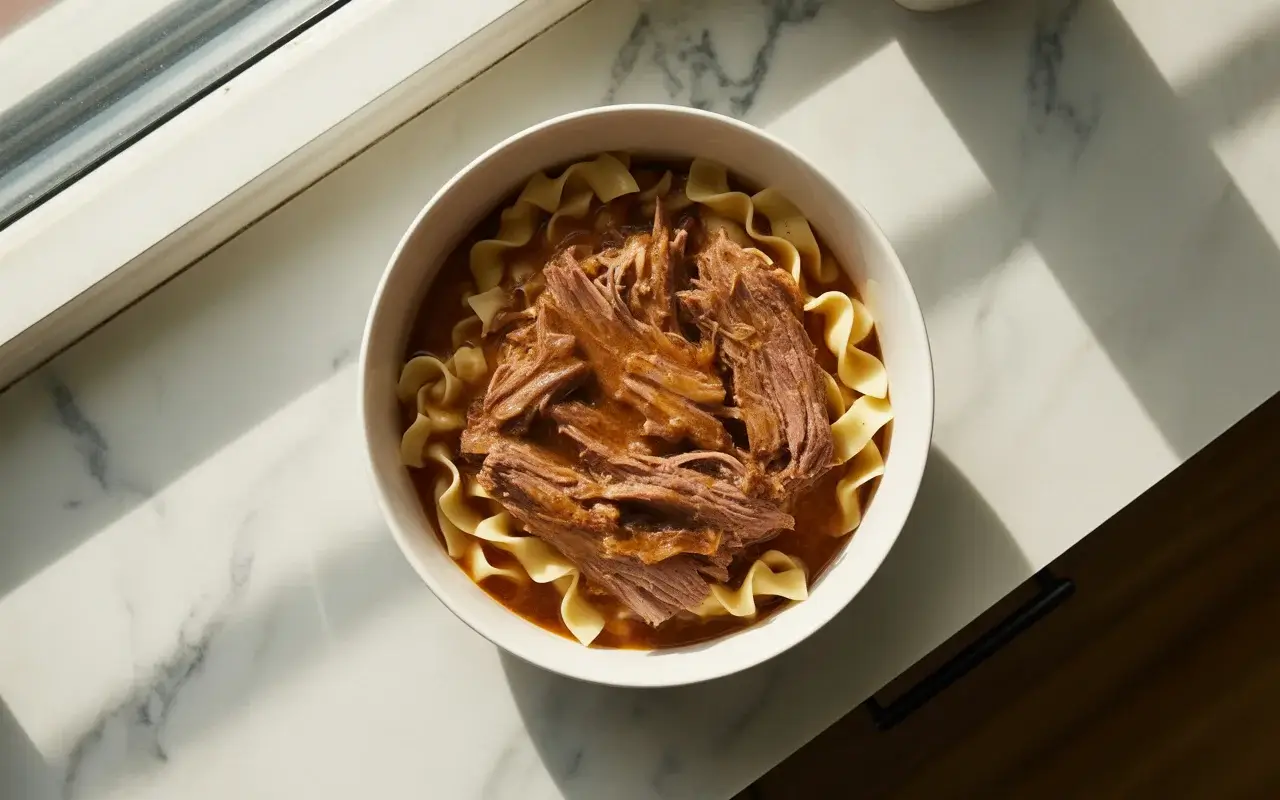 Crockpot Chuck Roast with Egg Noodles: A Cozy One-Pot Dinner