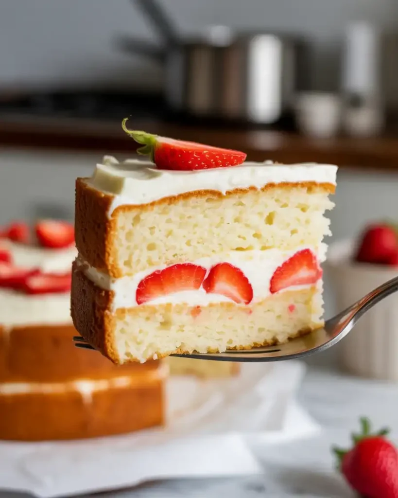 Fresh macerated strawberries provide authentic flavor unlike extracts or jams
