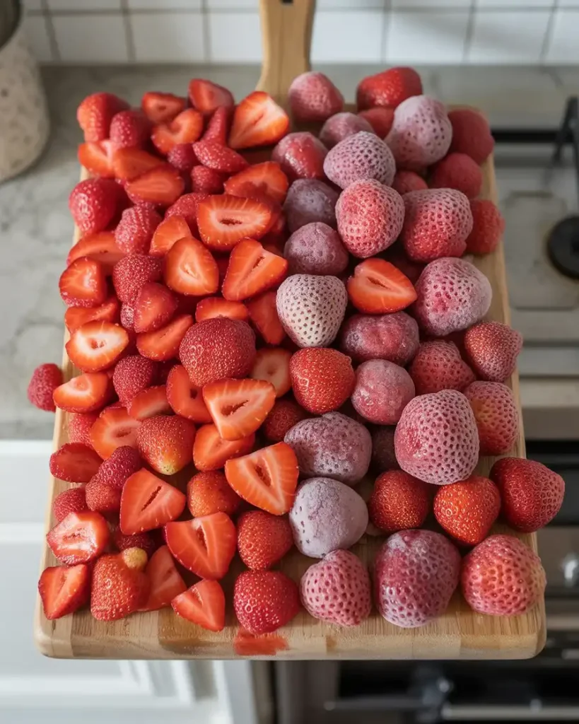 Fresh strawberries give better texture, but frozen work in a pinch
