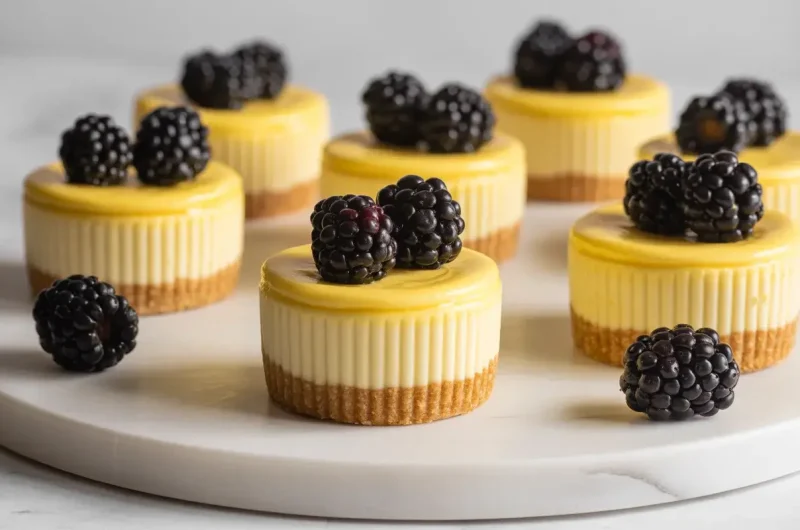 Lemon Blackberry Mini Cheesecakes Recipe