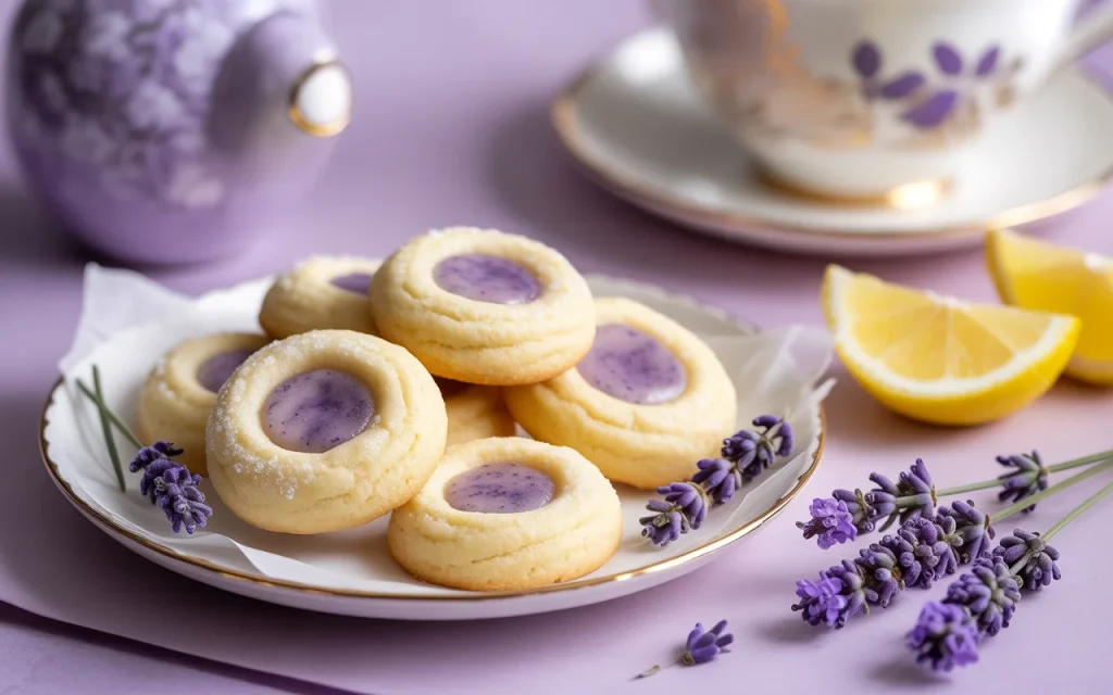 Lemon Lavender Thumbprint Cookies