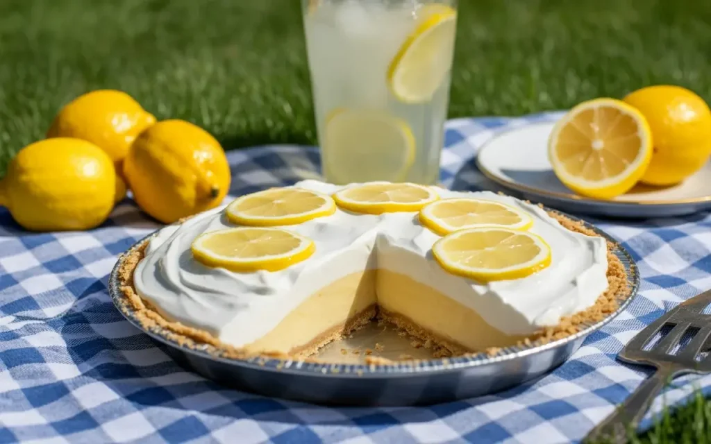 No Bake Cream Cheese Lemonade Pie