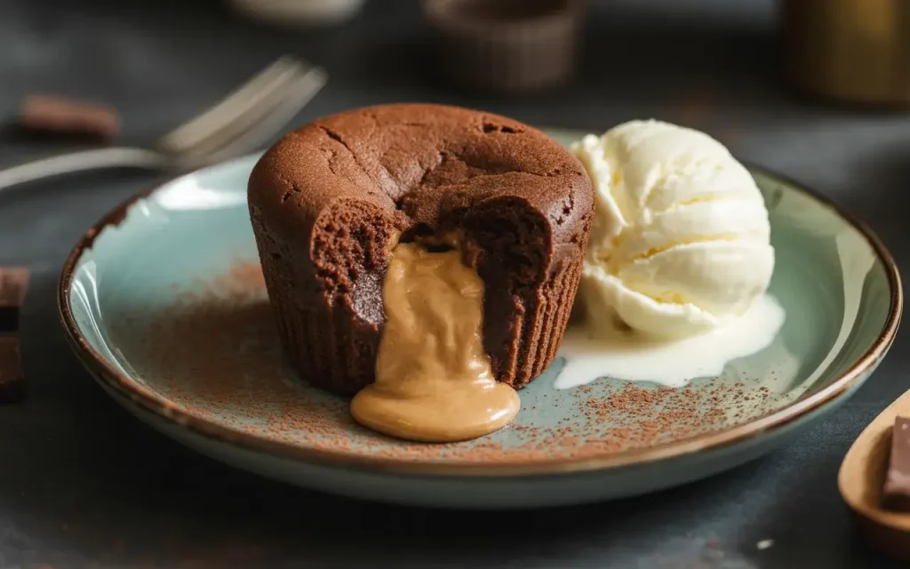 Peanut Butter Chocolate Lava Cakes