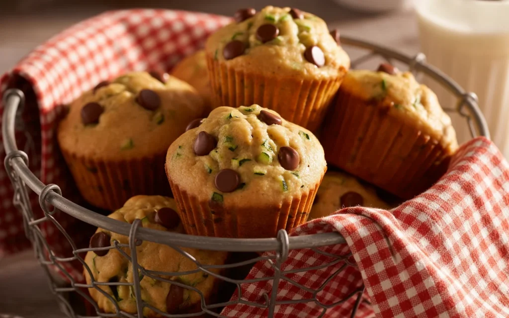 Peanut Butter Zucchini Chocolate Chip Muffins
