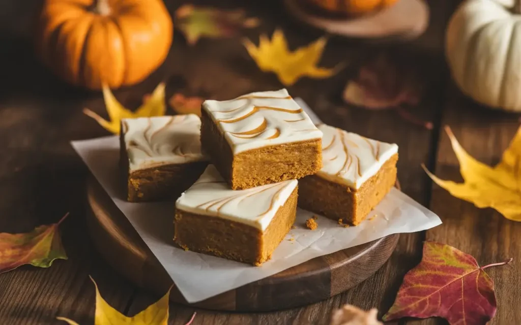 Spiced Pumpkin Blondies