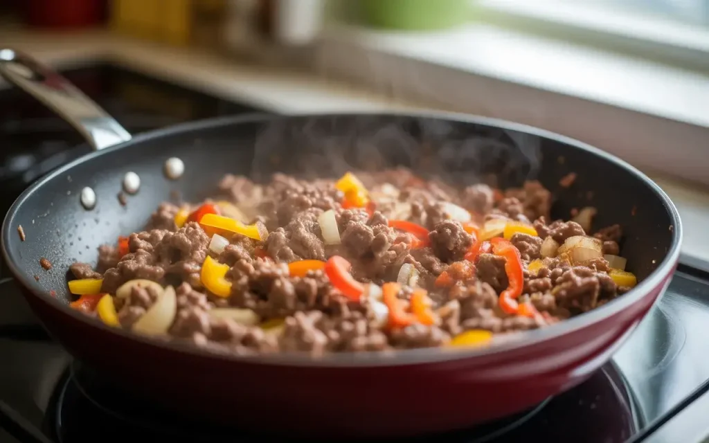 Step 1: Brown the Beef and Vegetables