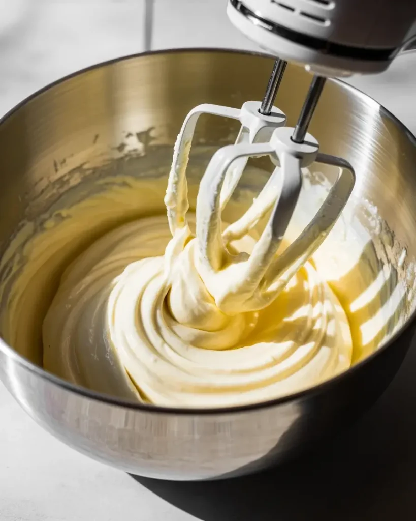 Beat cream cheese until completely smooth before adding other ingredients
