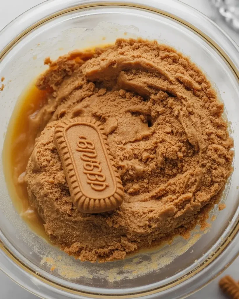 Biscoff cookie crumbs mixed with butter create the perfect no-bake crust base