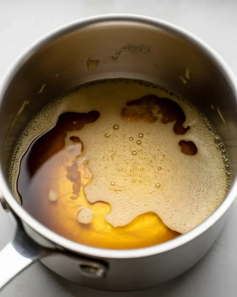 Butter browned to perfection with nutty golden-brown milk solids visible