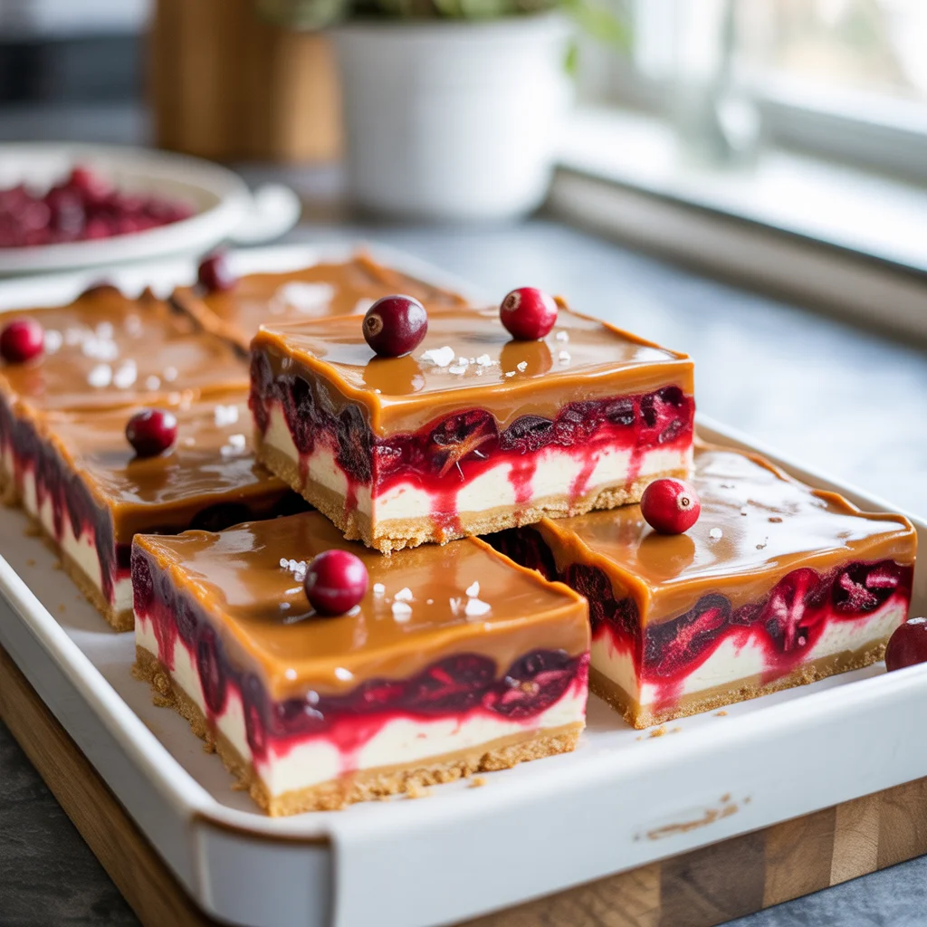 Cranberry Caramel Bars
