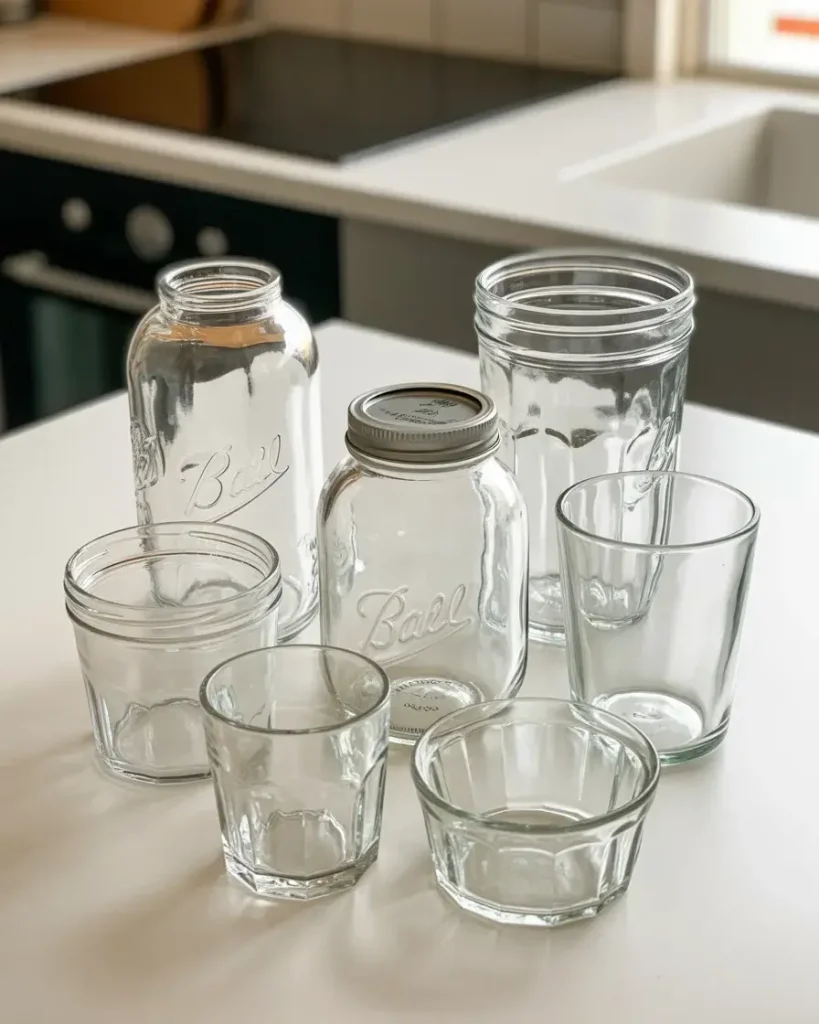 Choose clear glass containers to showcase the beautiful dessert layers