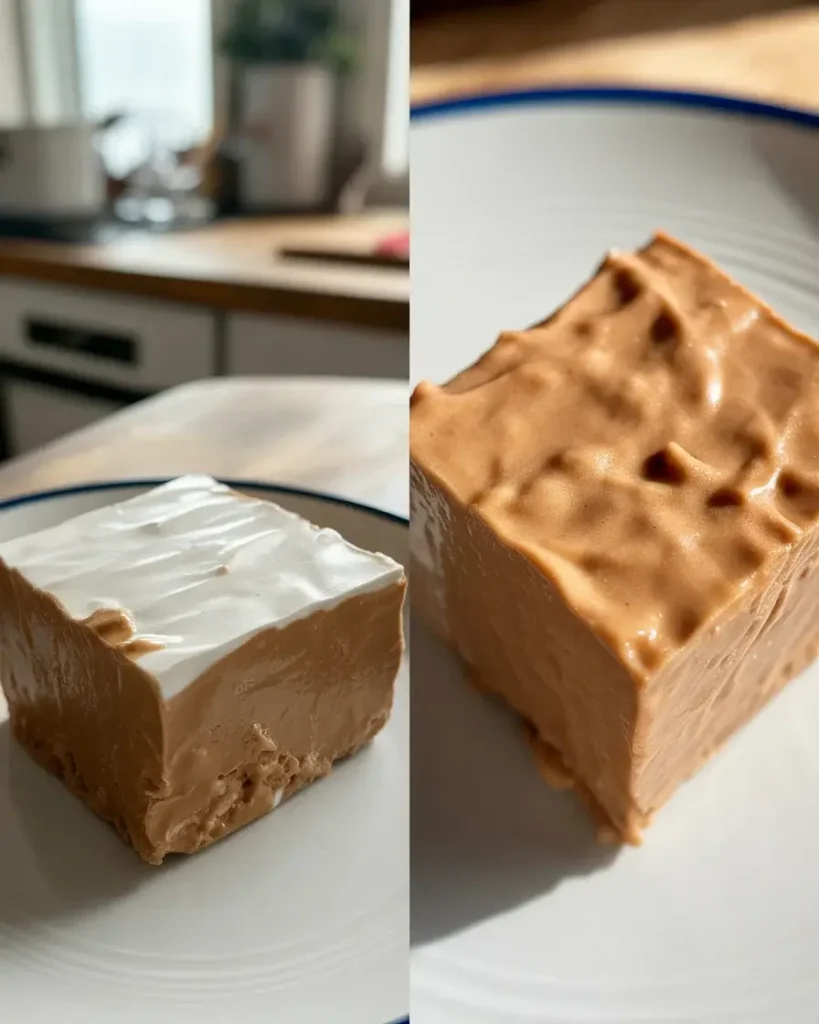 Comparing properly cooked firm nougat to undercooked soft sticky nougat