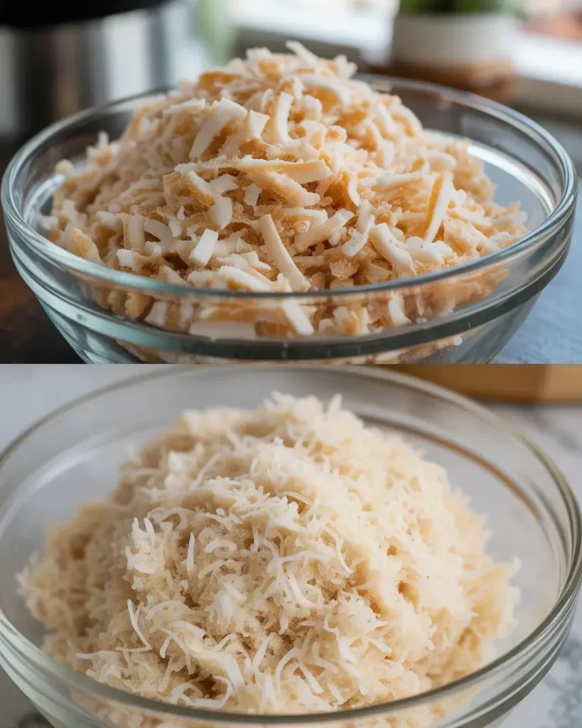 Comparing sweetened versus unsweetened coconut mixture textures