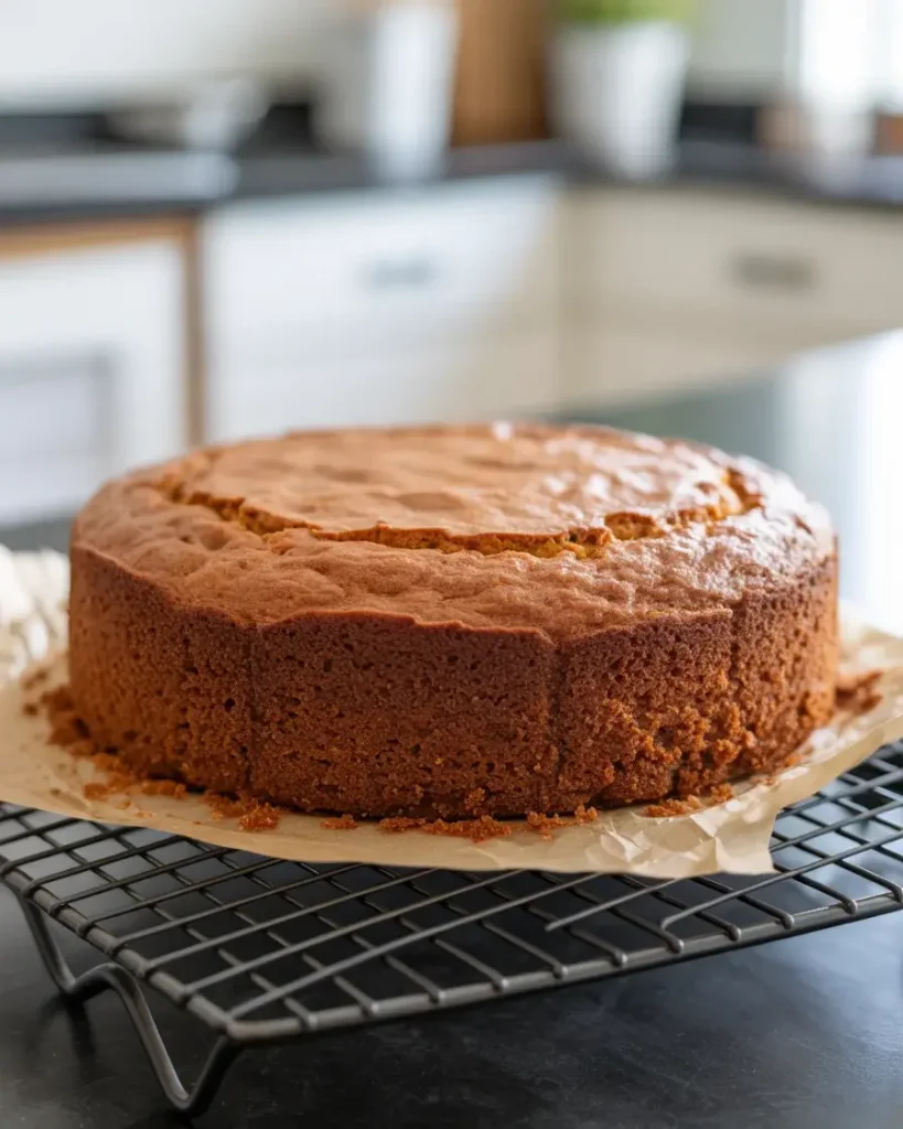 Cooling the cake completely ensures frosting won't melt