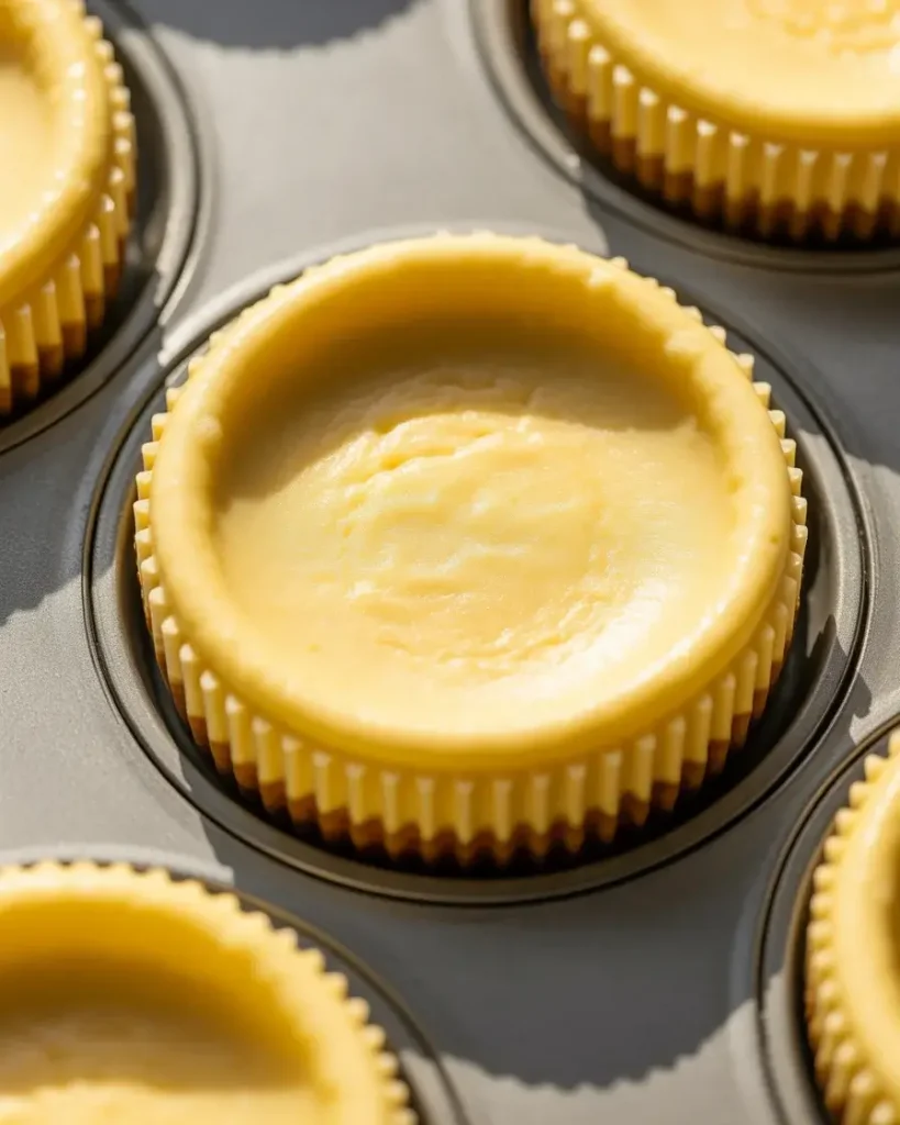 Crack-free cheesecake surface from low temperature baking and gradual cooling