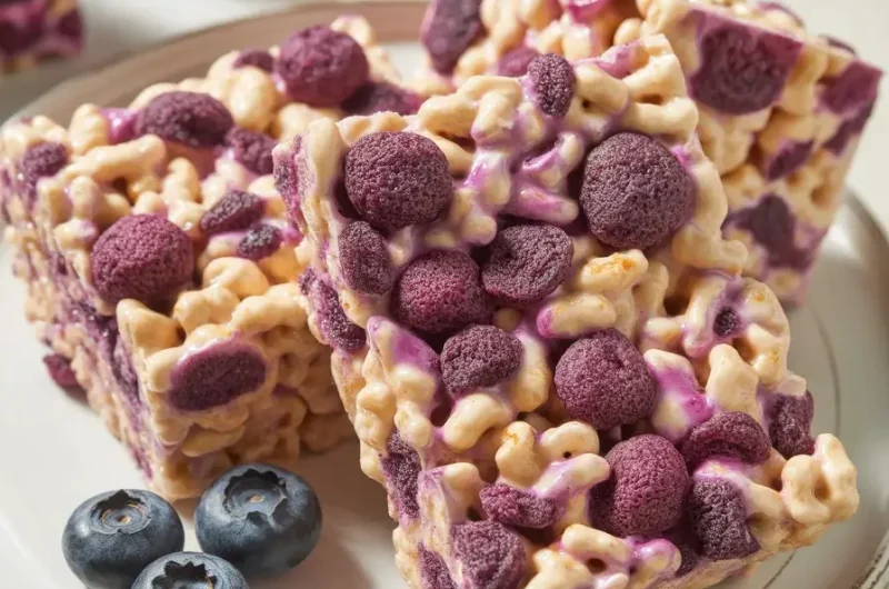 Blueberry Rice Krispies Treats