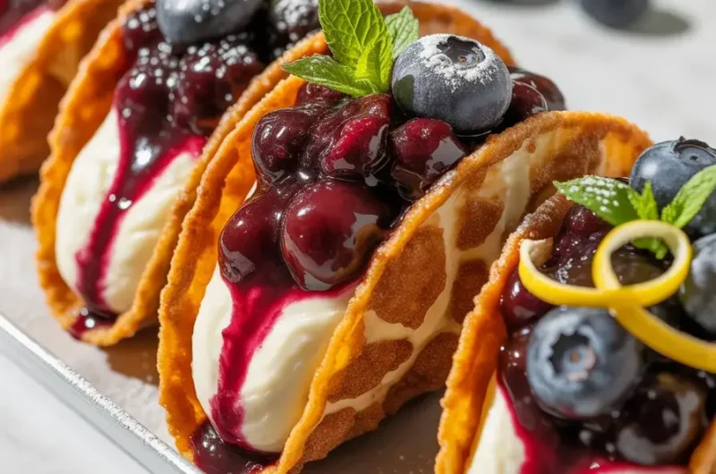Blueberry Cheesecake Tacos