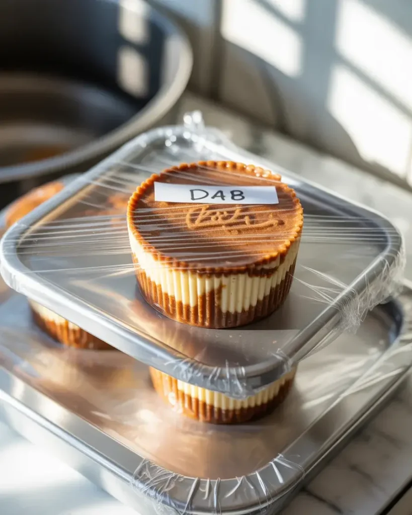 Double-wrap cups for freezer storage up to one month