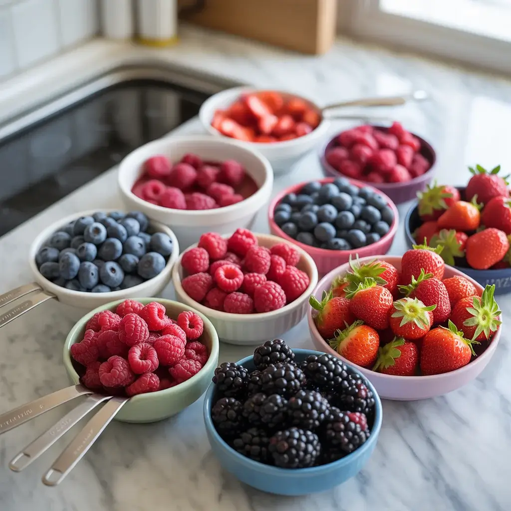 Multiple berry options that work perfectly in these jamboree bars