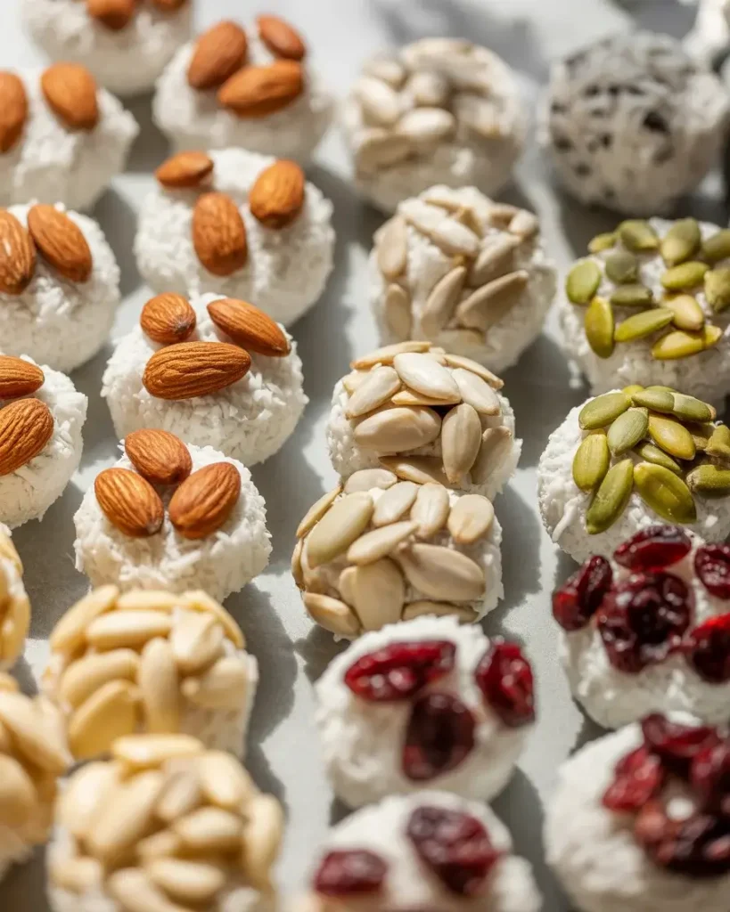Nut-free variations using seeds or dried fruit instead of almonds