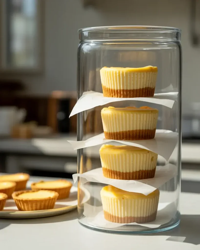 Store in airtight container with parchment between layers for up to 5 days