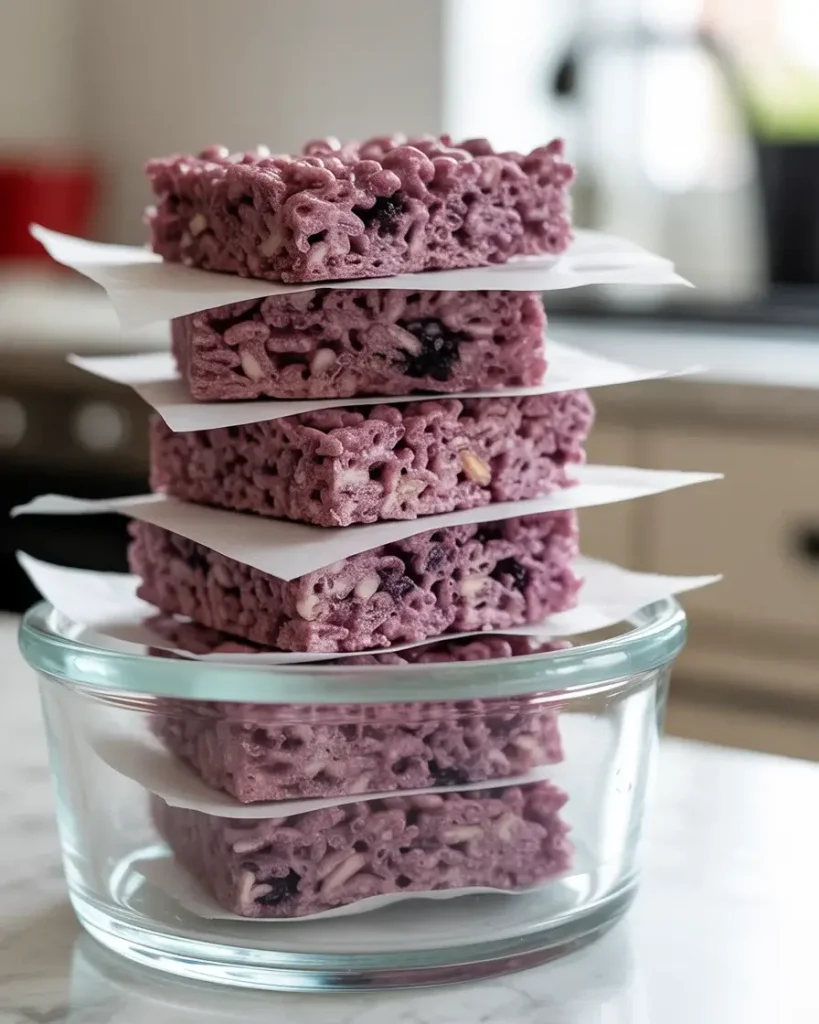 Stored in an airtight container with parchment layers to prevent sticking