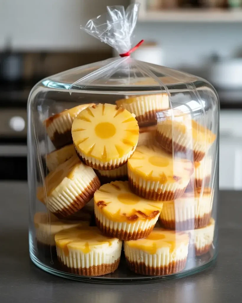 Storing mini cheesecakes in airtight container keeps them fresh for 4 days