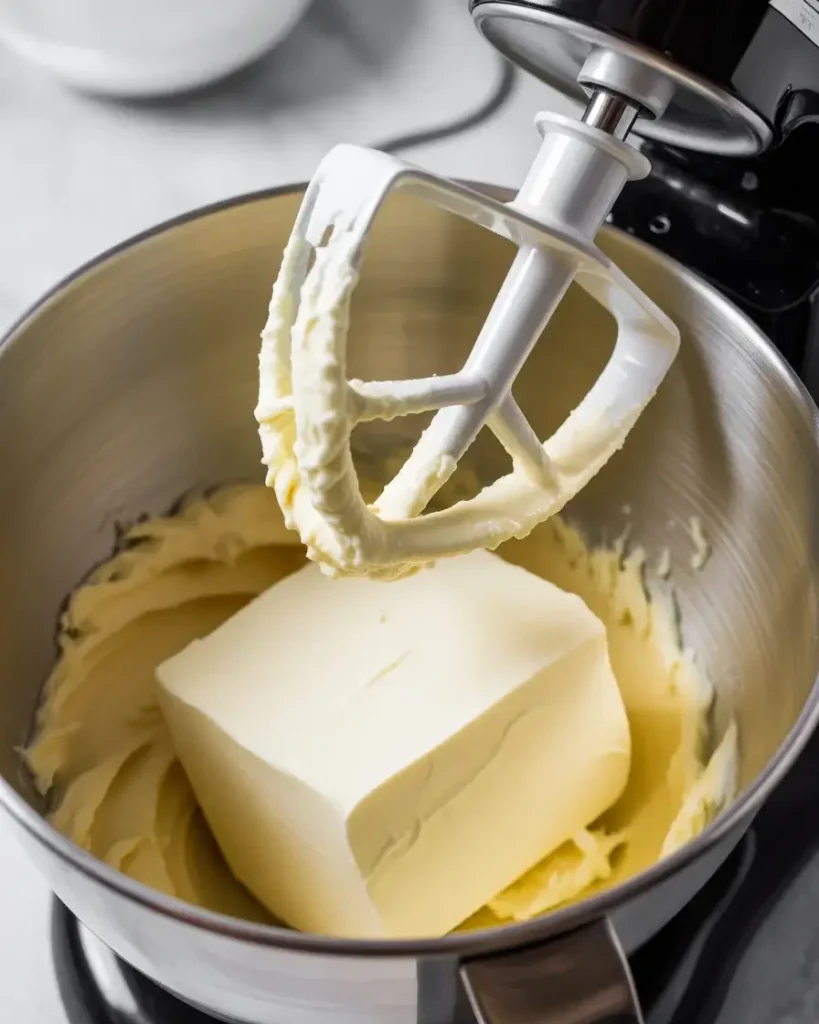 Beating softened cream cheese until completely smooth and fluffy before adding other ingredients