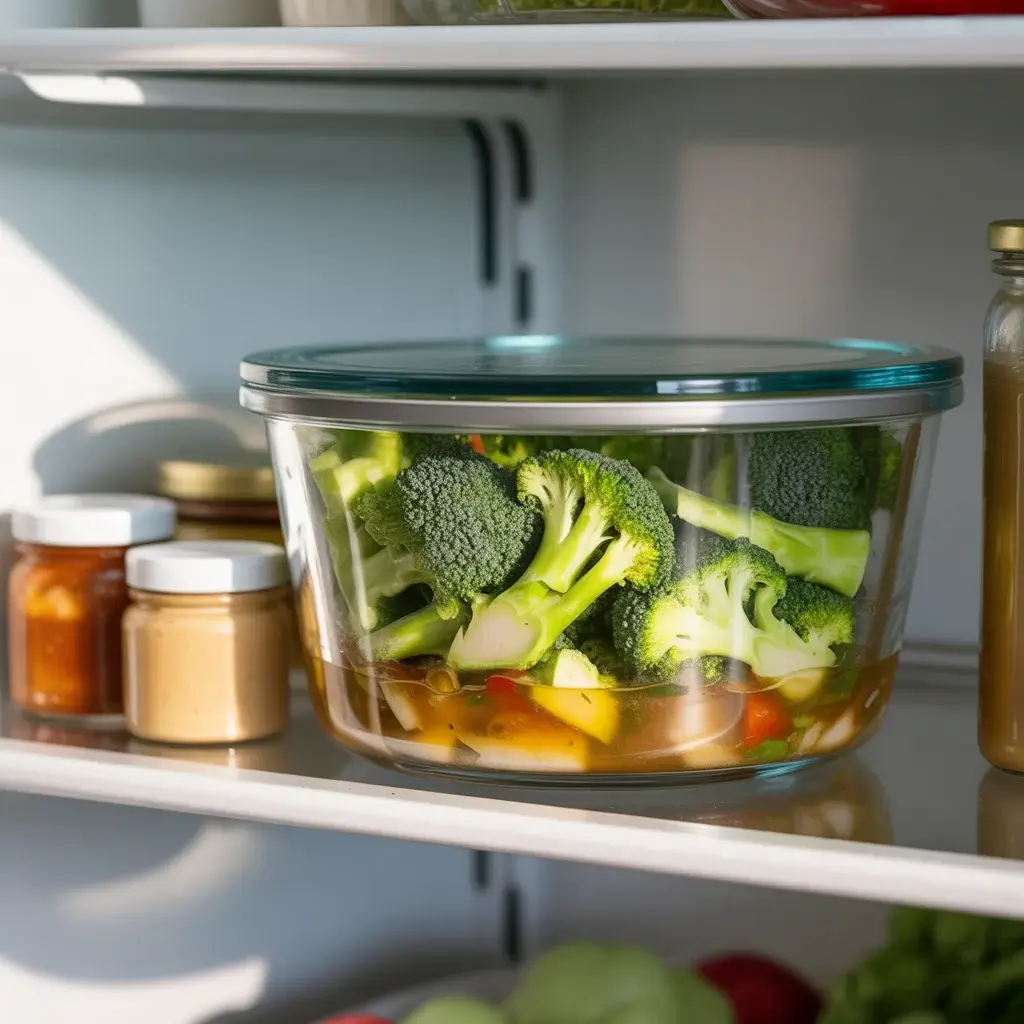 Broccoli salad stores beautifully for up to 3 days when kept covered in the refrigerator