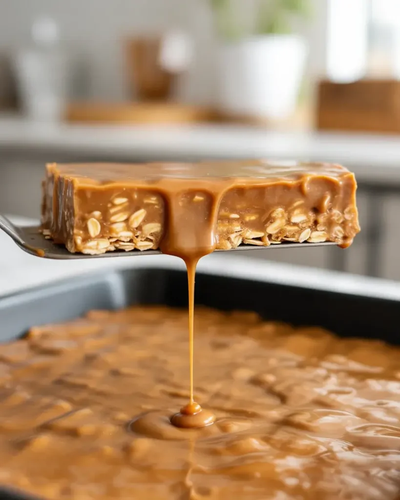 Caramel stays contained between layers without leaking when properly assembled