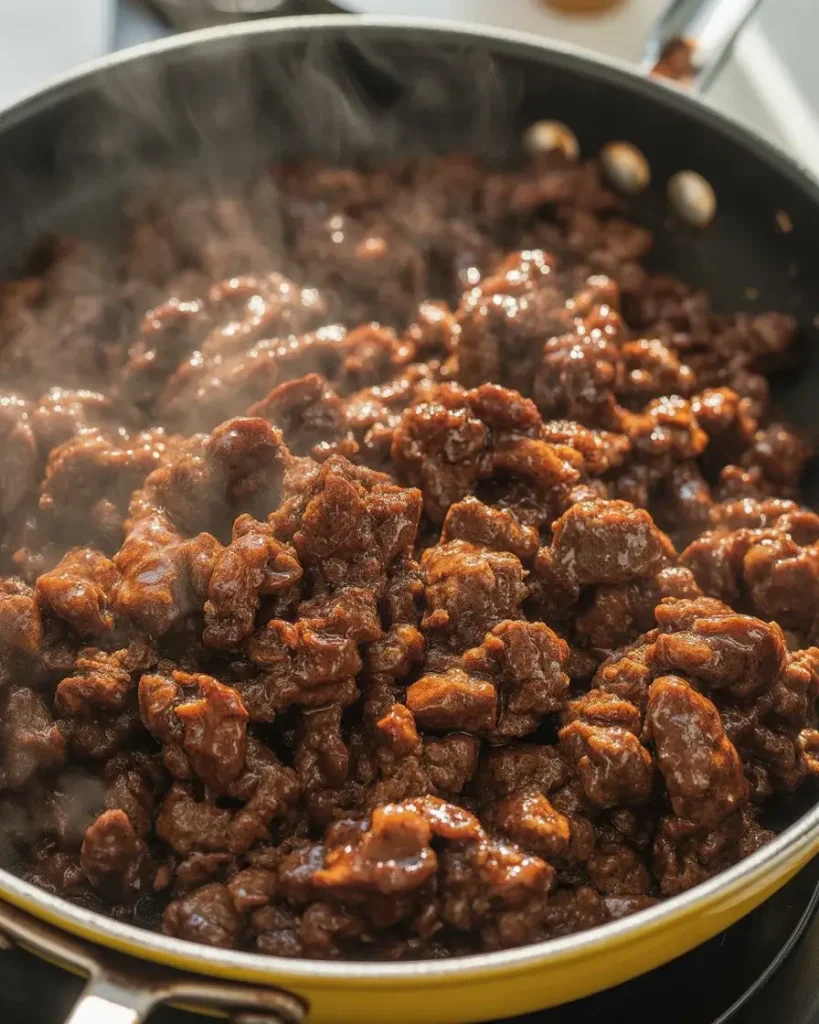 Crispy beef tossed in caramelized soy glaze until glossy and deeply flavored