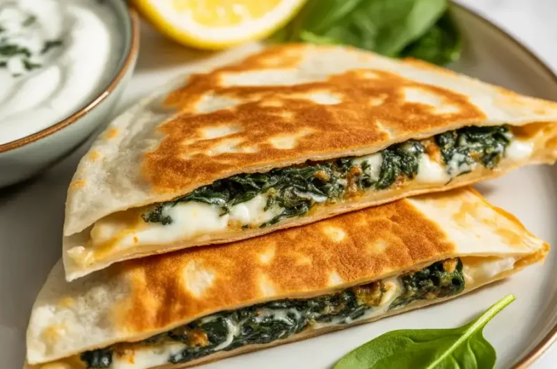Spinach and Feta Quesadillas